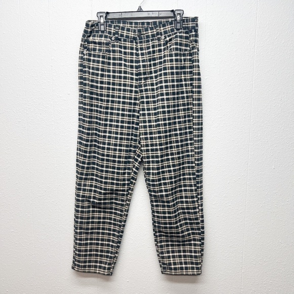 American Eagle Dark Academia Indie Chic Boho Twee Plaid Ankle Pants Womens Sz 14 - Picture 1 of 11